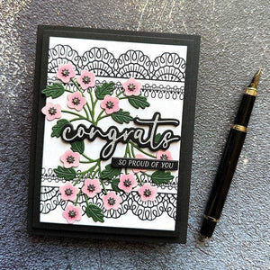 Vivid Script Sentiments Etched Dies from the Vivid Expressions Collection