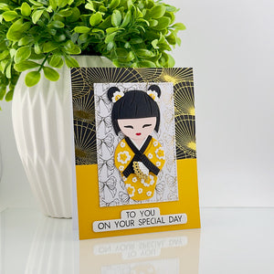 Kokeshi Dolls Etched Dies by Alex Syberia Designs