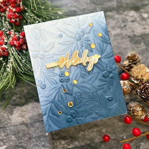 Holly & Foliage 3D Embossing Folder by Yana Smakula