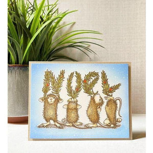 Noel Cling Rubber Stamp Set from the House-Mouse Holiday Collection