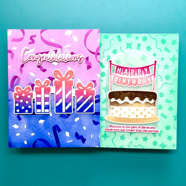 Snarky Birthday Stamp & Die Bundle by Simon Hurley