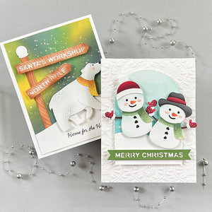 North Pole Sentiments Etched Dies by Simon Hurley