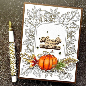 Autumn Thanks Frame Press Plate from the BetterPress Autumn Collection