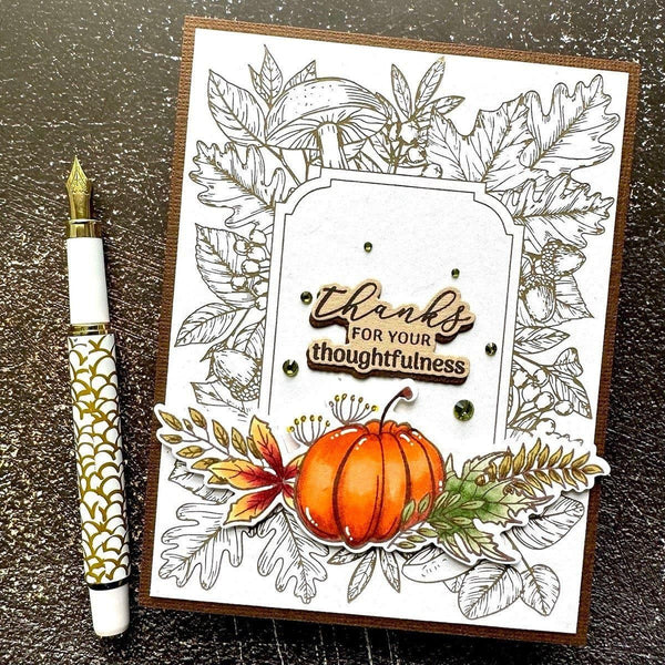 Autumn Thanks Frame Press Plate from the BetterPress Autumn Collection