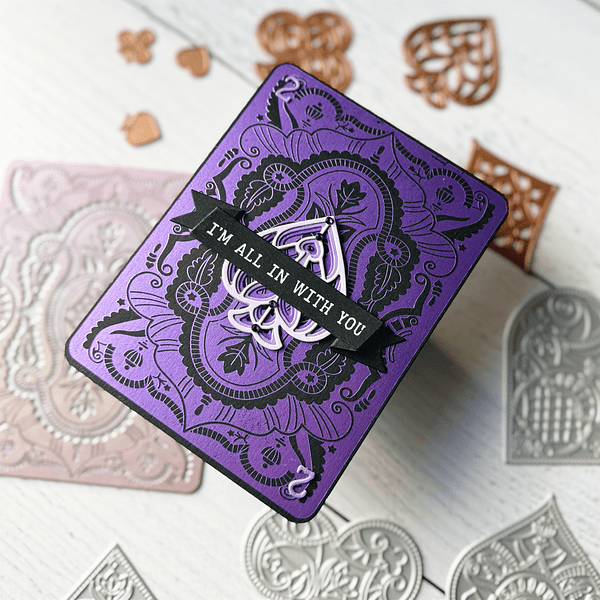 Shuffling Sentiments Press Plate & Die Set by Jaycee Gaspar