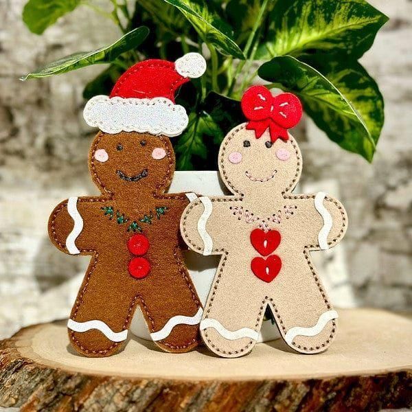 Felt Gingerbread Boy & Girl Etched Dies by Nichol Spohr