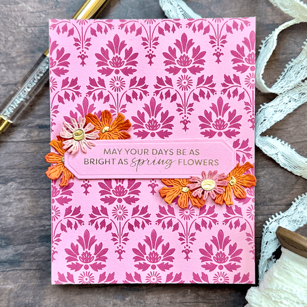 Luxe Damask -  Press & Foil Plate of the Month