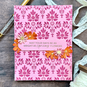 Luxe Damask -  Press & Foil Plate of the Month