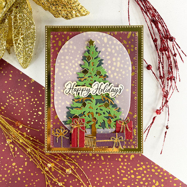 Classic Christmas Tree Etched Dies by Simon Hurley