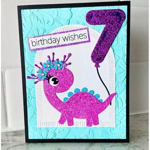 Birthday Dinosaur Etched Dies