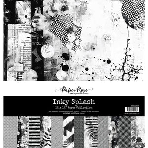 Paper Rose - Inky Splash 12x12 Paper Collection