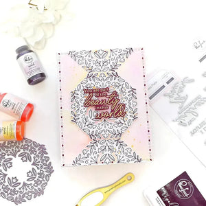 PinkFresh Studio Floral Octagon Frame Press Plate