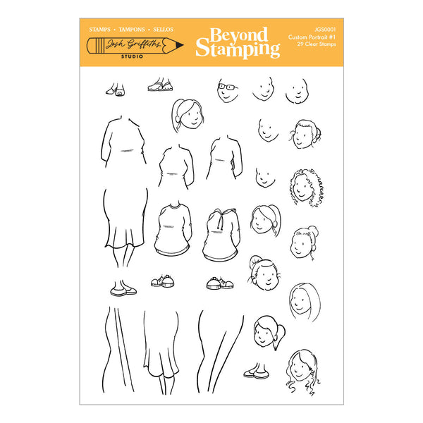 Beyond Stamping Custom Portrait #1 Clear Stamp Set by Josh Griffiths Studio
