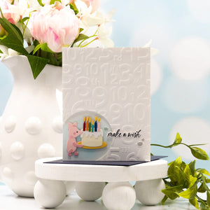 Classic Pooh Birthday Numbers 3D Embossing Folder