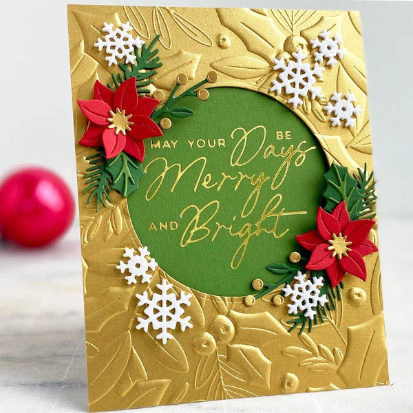 Holly & Foliage 3D Embossing Folder by Yana Smakula