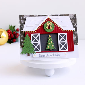 Country Christmas Banner & Sentiments Press + Foil Plate & Die Set by Annie Williams