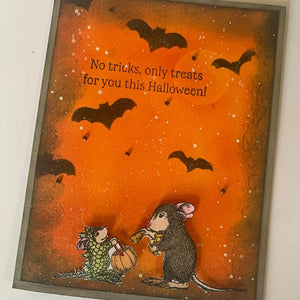 House-Mouse Halloween Dragon Cling Rubber Stamp Set