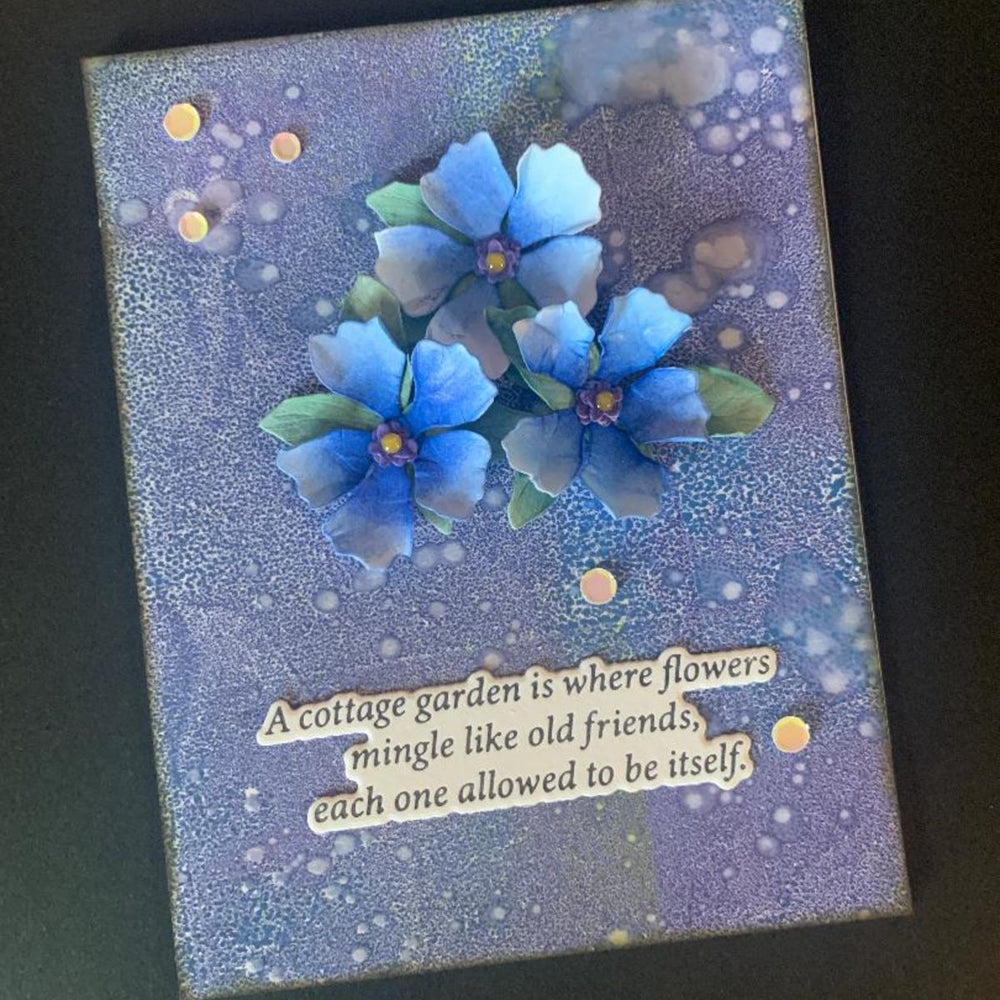 The Cottage Garden Sentiments Press + Foil Plate & Die Set by Susan Tierney-Cockburn