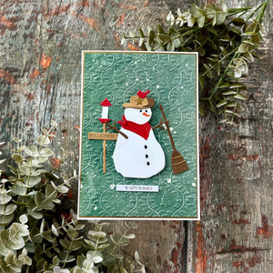 Country Snowman Etched Dies by Annie Williams