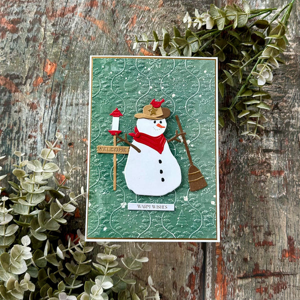 Country Snowman Etched Dies by Annie Williams