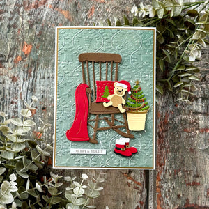 Christmas Rocking Chair Etched Dies by Annie Williams
