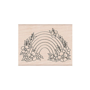 Floral Rainbow Woodblock Stamp from the Floral Rainbow Collection