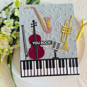Mini Musical Instruments Etched Dies by Bibi Cameron