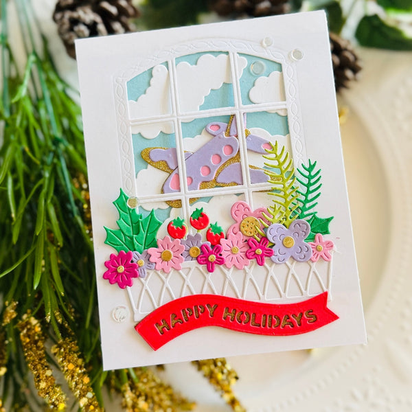 Gingerbread Plane & Banners Etched Dies by Stamperia