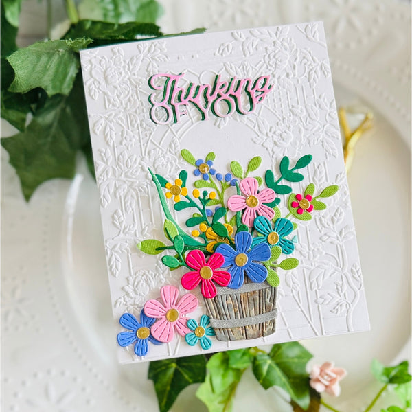 Garden Planter Etched Dies by Lisa Horton