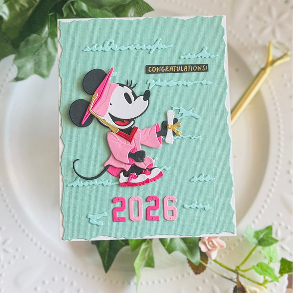 Classic Mouse Graduation Etched Dies