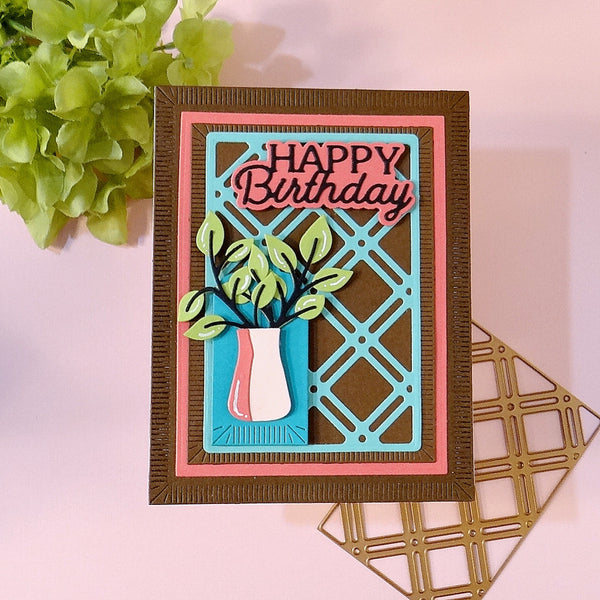 Layered Happy Birthday Etched Dies