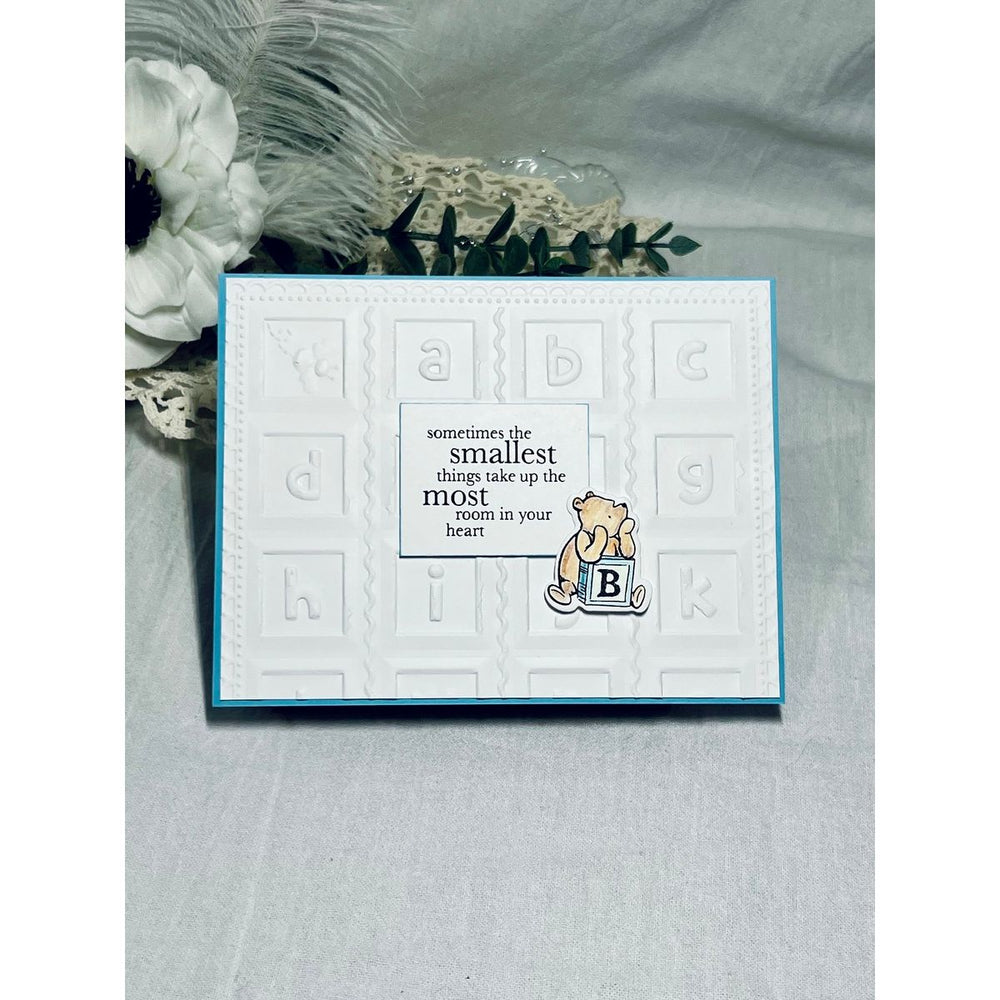 Classic Pooh Baby Blocks 3D Embossing Folder with Simple Stories