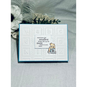 Classic Pooh Baby Blocks 3D Embossing Folder with Simple Stories
