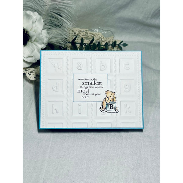 Classic Pooh Baby Blocks 3D Embossing Folder with Simple Stories