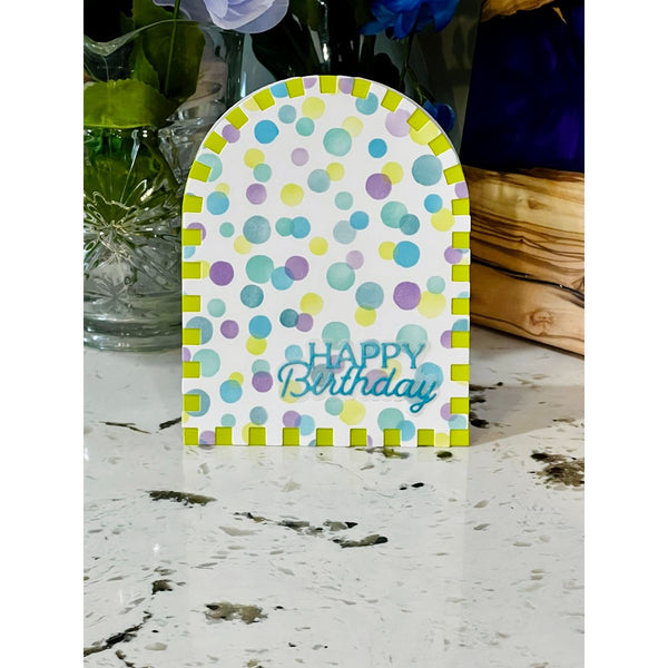 Layered Happy Birthday Etched Dies