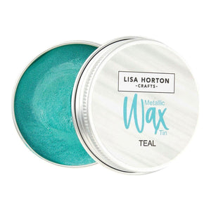 Lisa Horton Crafts Water Based Metallic Wax Tin - Teal #808