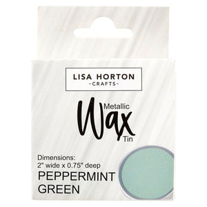 Lisa Horton Crafts Water Based Metallic Wax Tin - Peppermint Green #355
