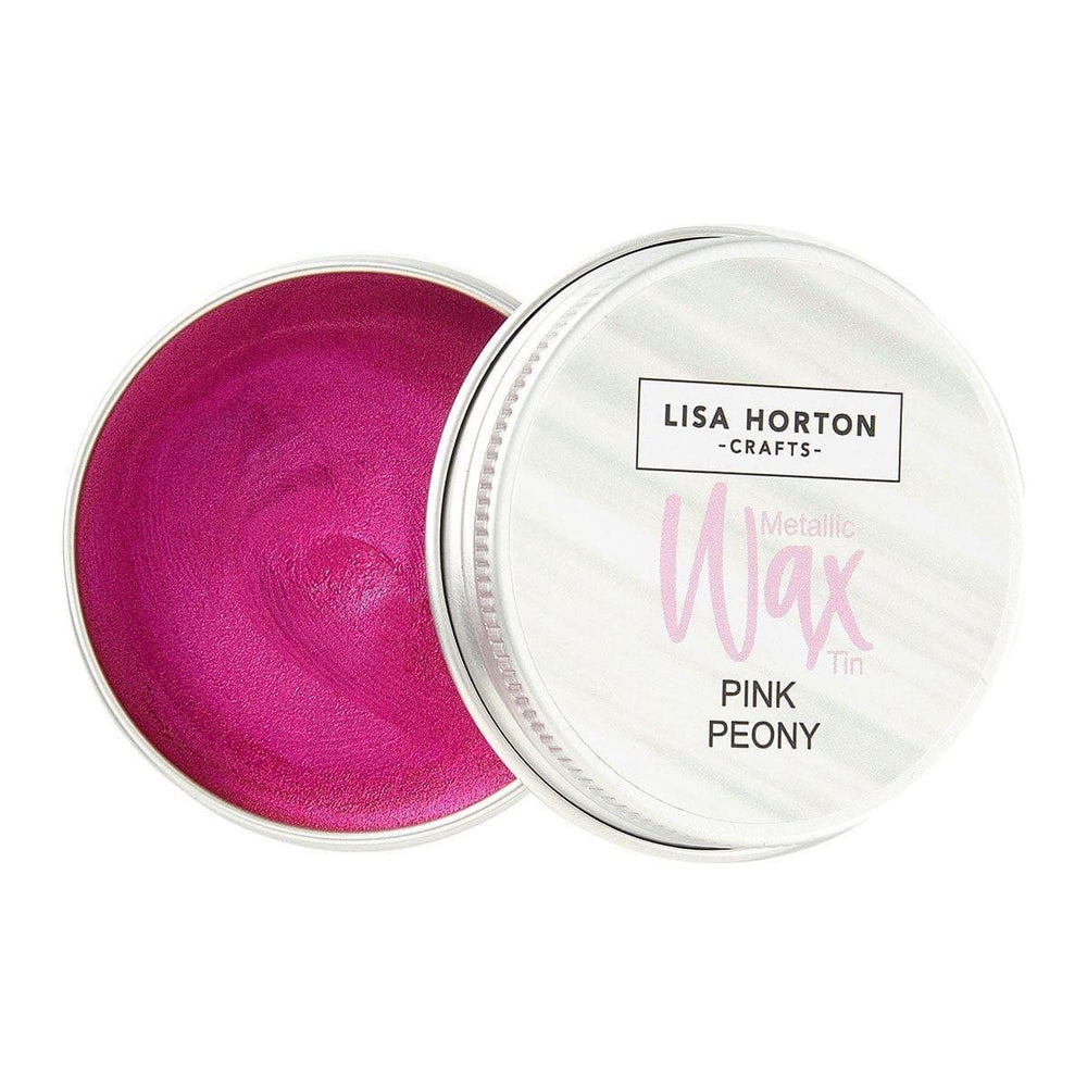 Lisa Horton Crafts Water Based Metallic Wax Tin - Pink Peony #225