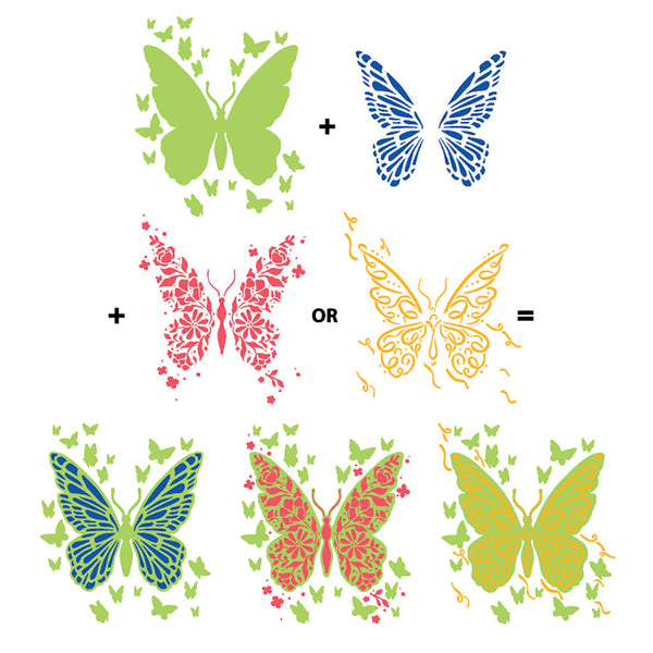 Butterflies Layering Stencils of the Month - December 2024