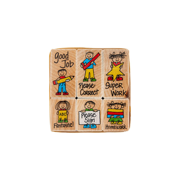 Hero Kids For Teachers Woodblock Stamp