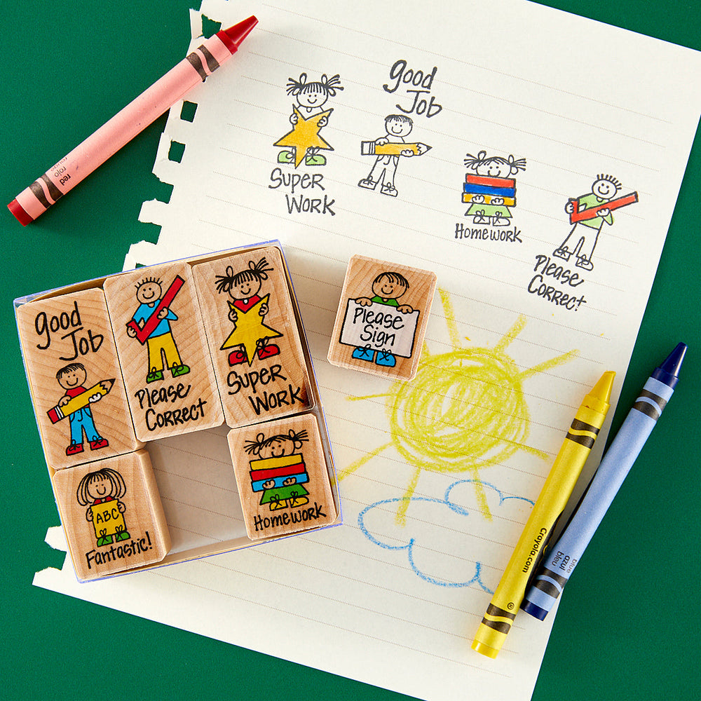 Hero Kids For Teachers Woodblock Stamp