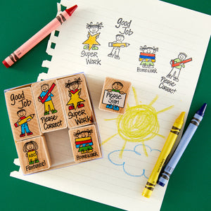 Hero Kids For Teachers Woodblock Stamp