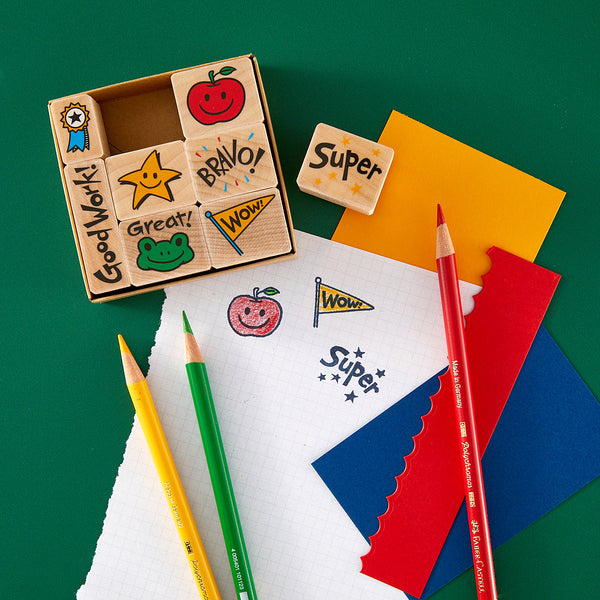Bravo For Teacher Woodblock Stamp