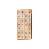 Lowercase Script Letters Woodblock Stamp