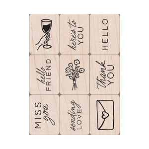 Everyday Mini Tub Woodblock Stamps