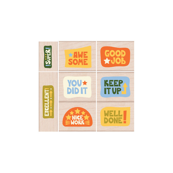 Hero Arts Nice Work Woodblock Stamp Set