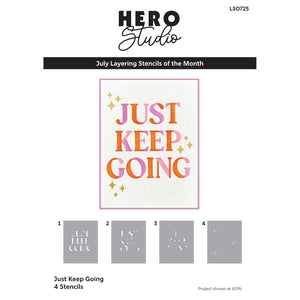 Just Keep Going Layering Stencils of the Month - July 2025