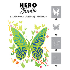 Butterflies Layering Stencils of the Month - December 2024