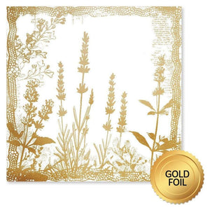 Paper Rose - Gold Foil Lavender & Roses 12x12 Deluxe Paper Collection