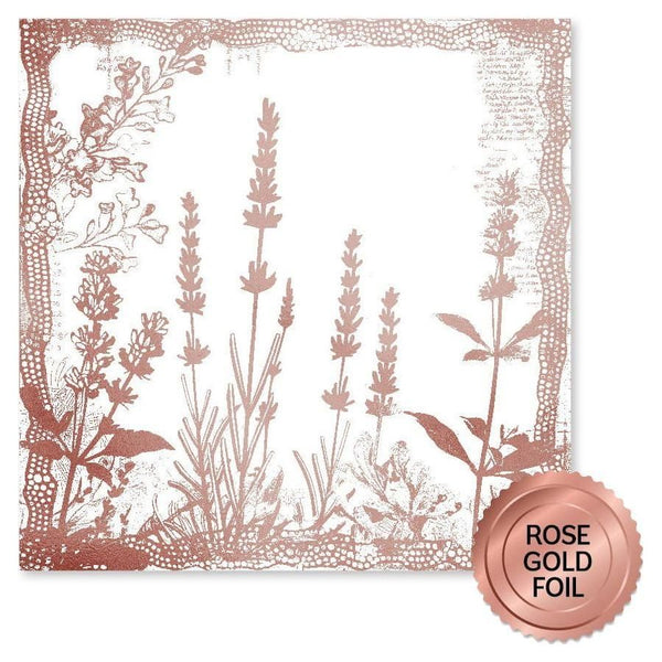 Paper Rose - Rose Gold Foil Lavender & Roses 12x12 Deluxe Paper Collection